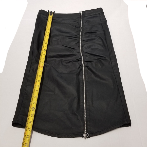 Lot 5 Zara Black Bandage Bodycon Midi Modest Pencil Ruching Skirt size M & L - Picture 4 of 9